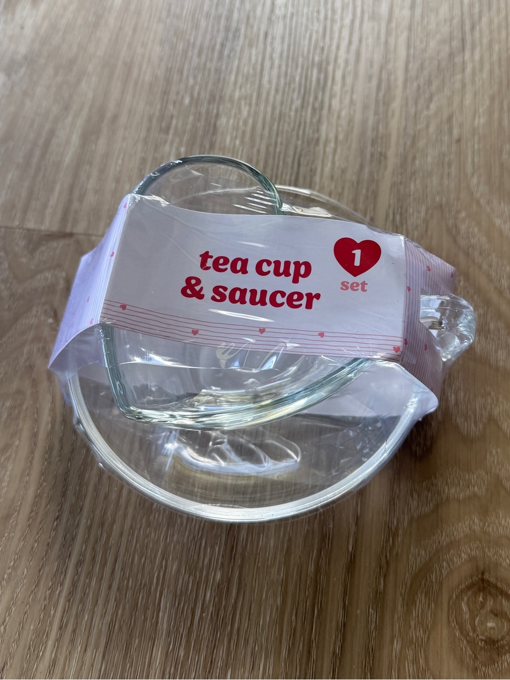 Target Clear Glass Tea Cup and Saucer Set
